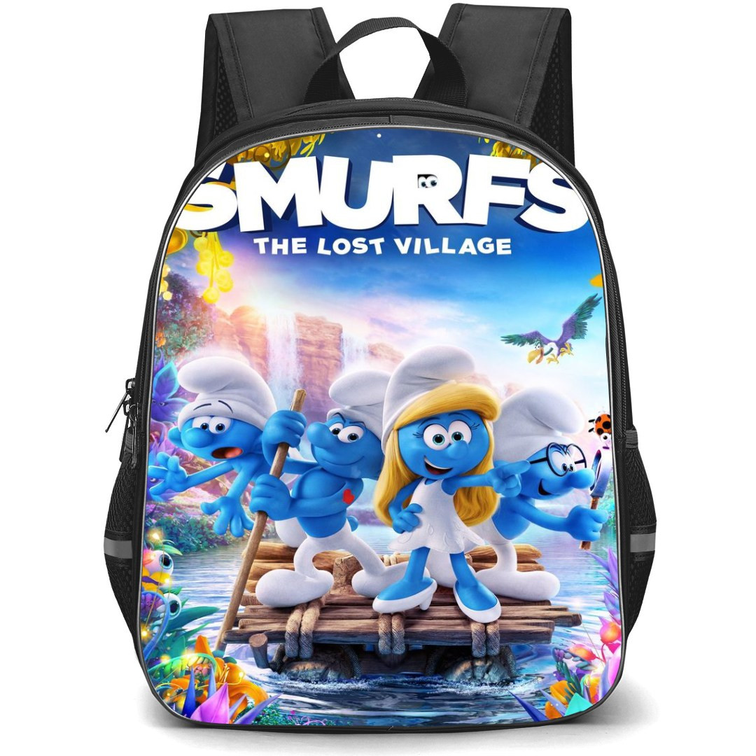 The Smurfs Backpack StudentPack - Smurfs Paddling in a River Animated Art