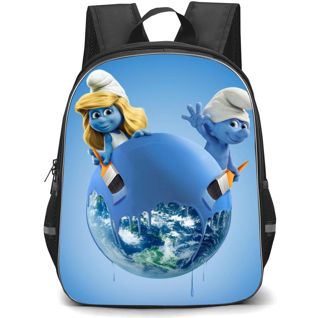 The Smurfs Backpack StudentPack - Smurfs Painting the Earth Illustration Poster