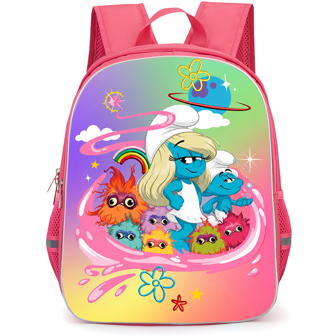 The Smurfs Smurfette Backpack School Bag StudentPack - Smurfette Magical Vibrant Artwork Poster