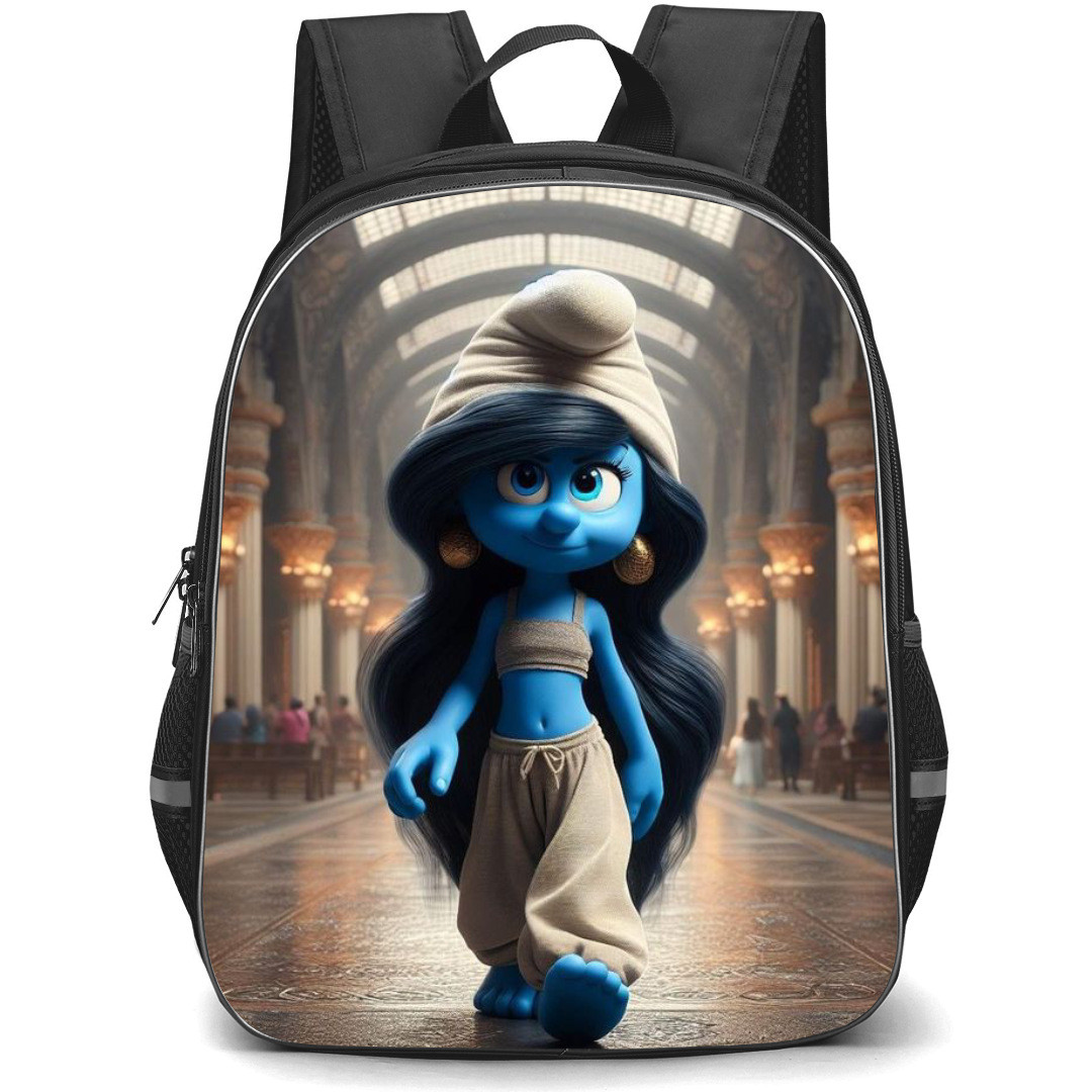 The Smurfs Smurfette Backpack StudentPack - Smurfette Walking Inside the Church