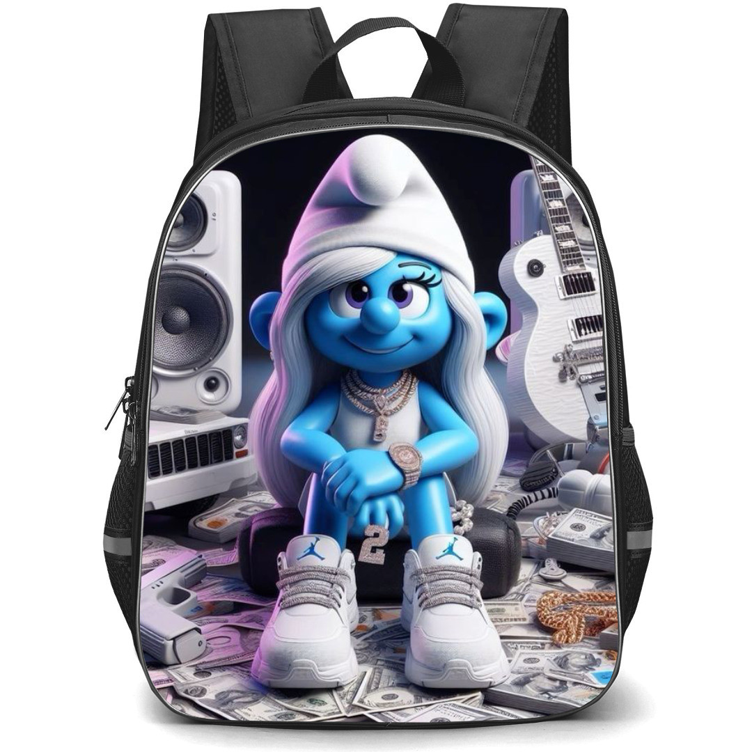 The Smurfs Smurfette Backpack StudentPack - Smurfette White Outfit Money on the Ground
