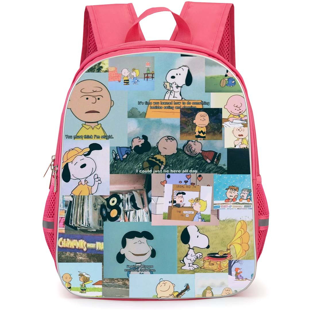 Snoopy Charlie School Backpack StudentPack - Charlie Character Collage