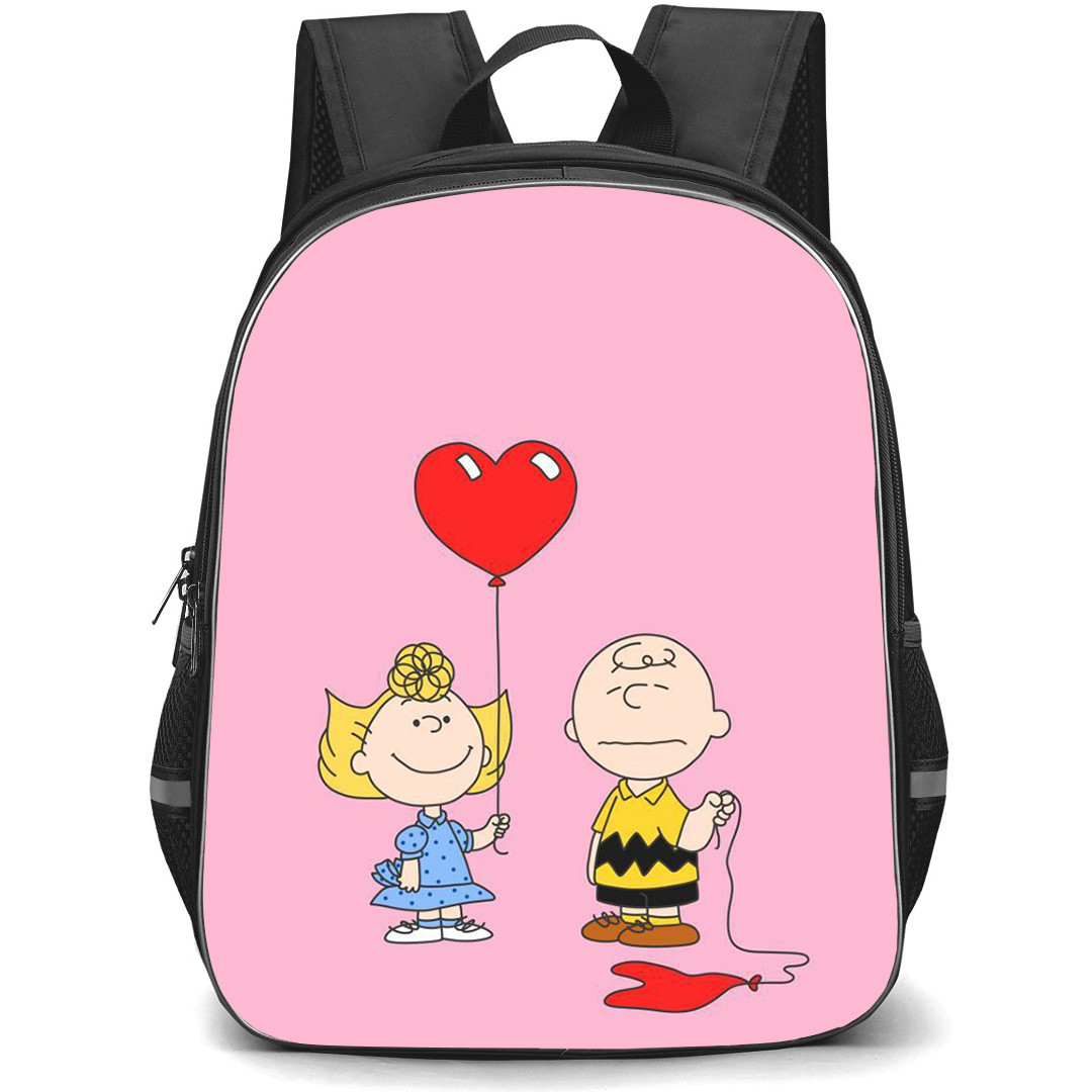 Snoopy School Backpack StudentPack - Charlie And Sally Heart Balloon