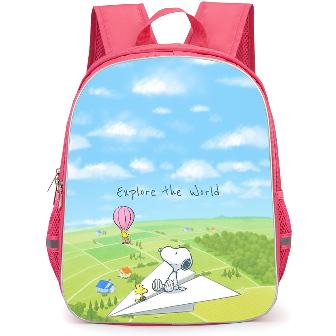 Snoopy School Backpack StudentPack - Explore The World