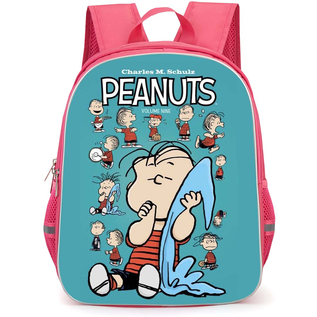 Snoopy Linus School Backpack StudentPack - Linus Peanut Collage