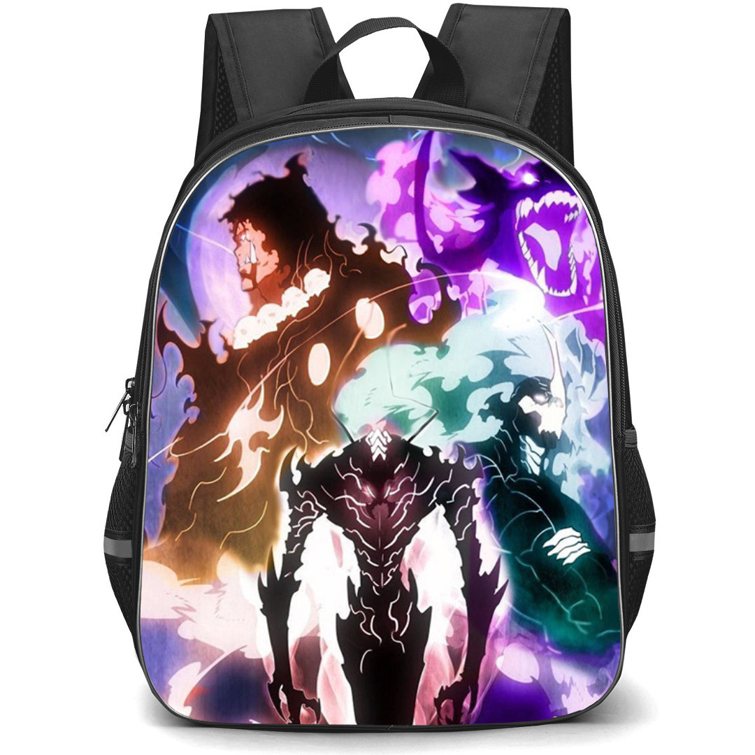 Solo Leveling Backpack StudentPack - Solo Leveling 5 Strongest Shadow Soldier Anime Art
