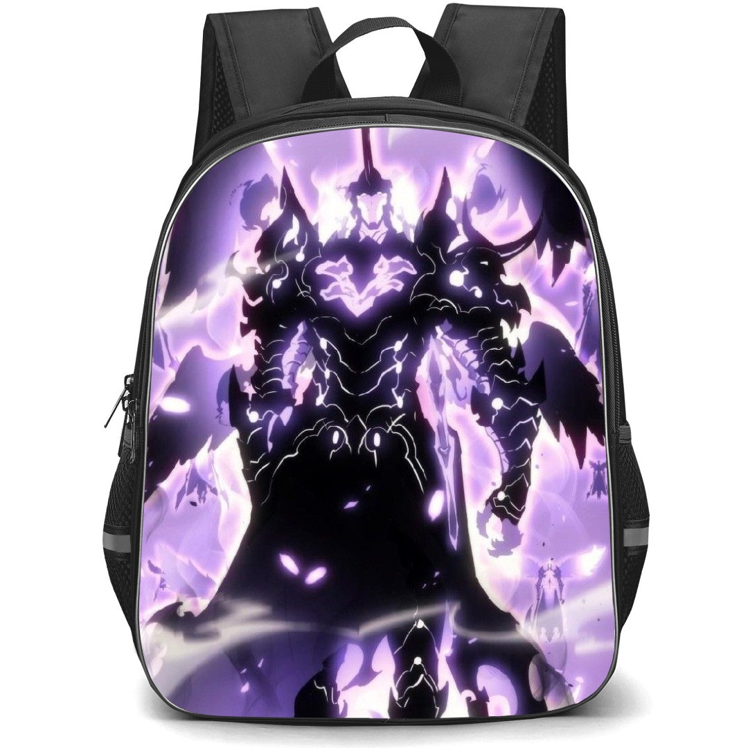 Solo Leveling Bellion Backpack StudentPack - Bellion Portrait Violet Background