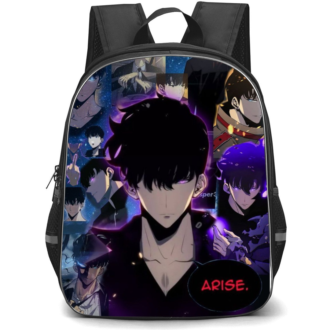 Solo Leveling Sung Jinwoo Backpack StudentPack - Sung Jinwoo Arise Collage