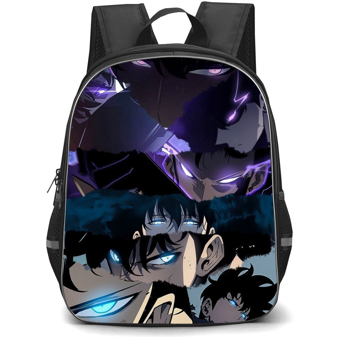 Solo Leveling Sung Jinwoo Backpack StudentPack - Sung Jinwoo Eyes Collage