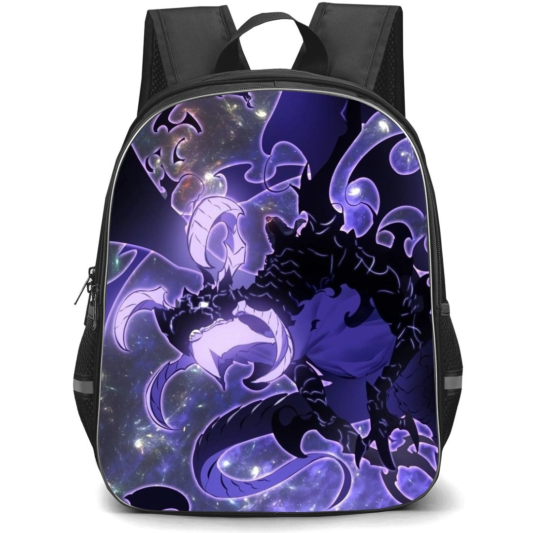 Solo Leveling Kamish Backpack StudentPack - Kamish Portrait Galaxy Background