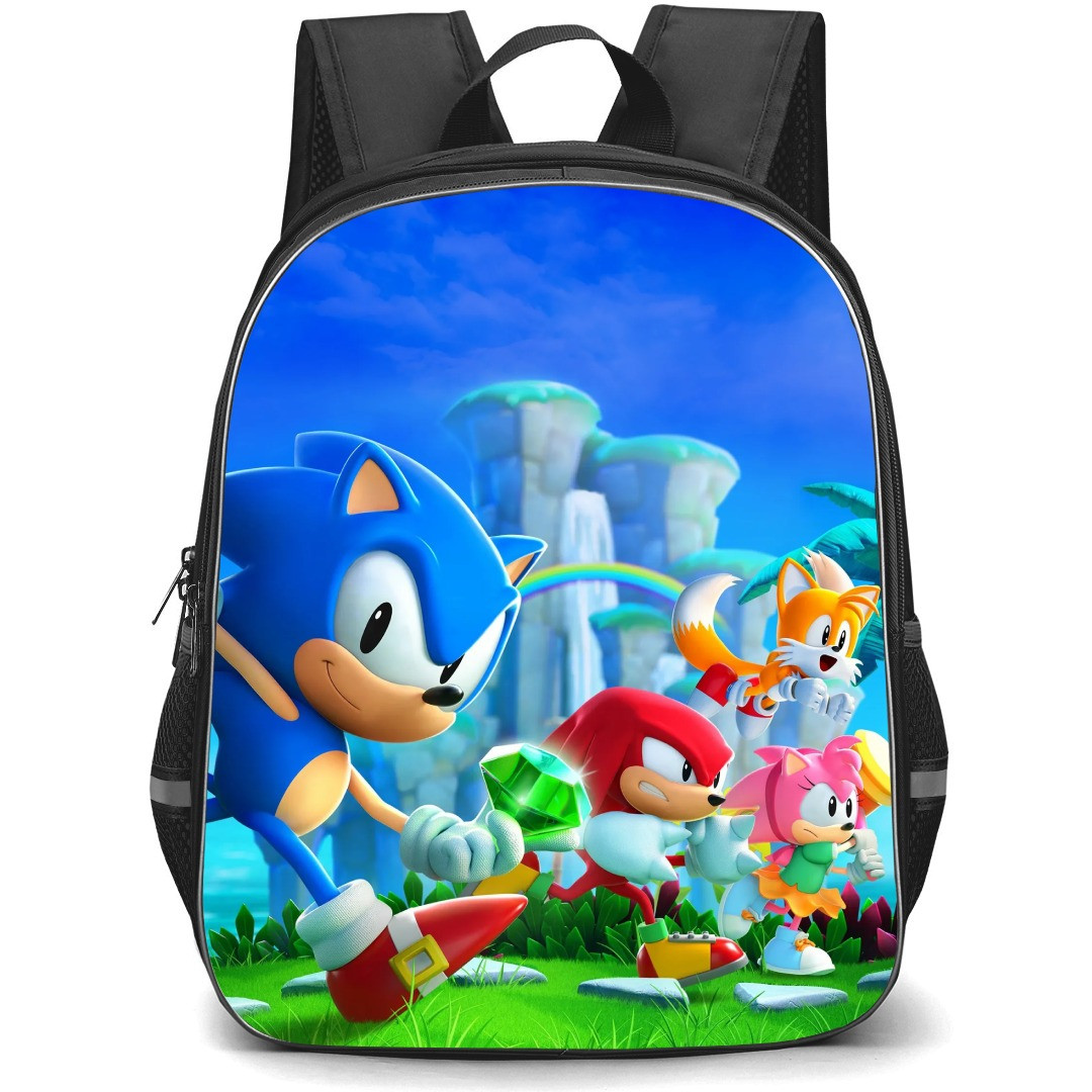 Sonic The Hedgehog School Backpack StudentPack - Characters Island Background