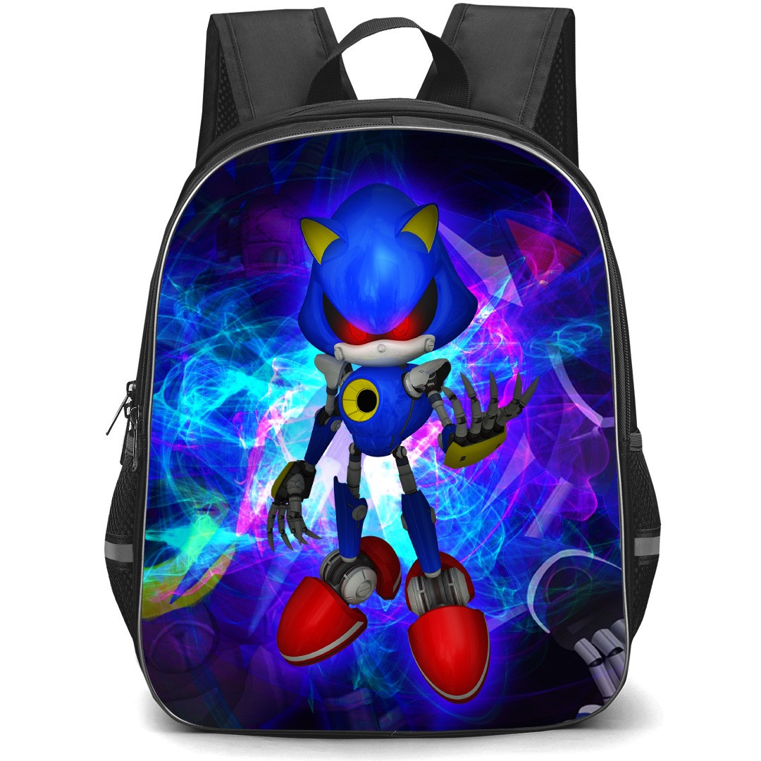 Sonic The Hedgehog Metal Sonic School Backpack StudentPack - Metal Sonic Posing Black Background