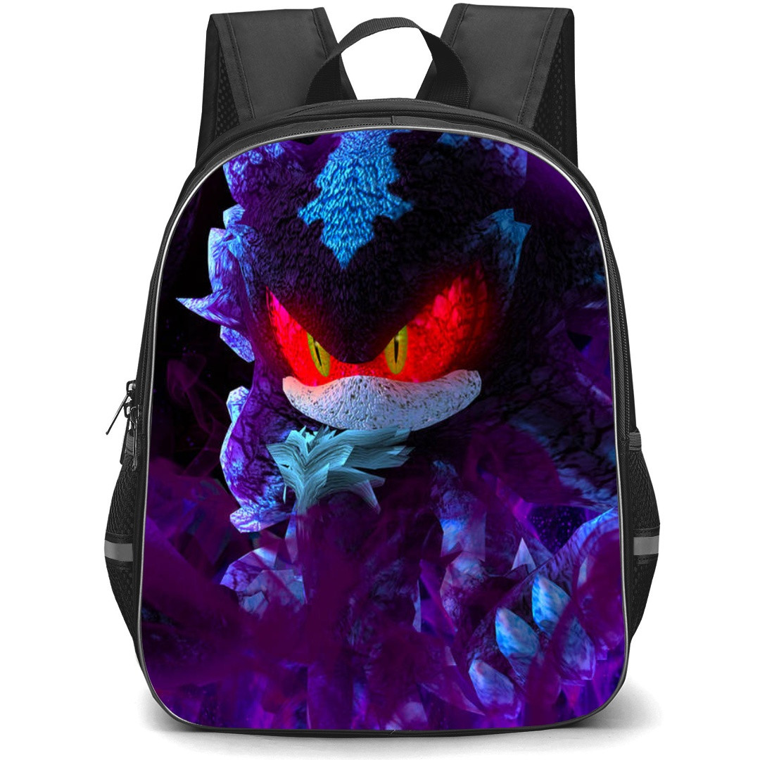 Sonic The Hedgehog Mephiles The Dark School Backpack StudentPack - Mephiles The Dark Portrait Black Background