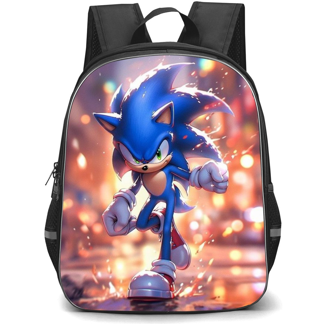 Sonic The Hedgehog School Backpack StudentPack - Sonic The Hedgehog Anime Style Art