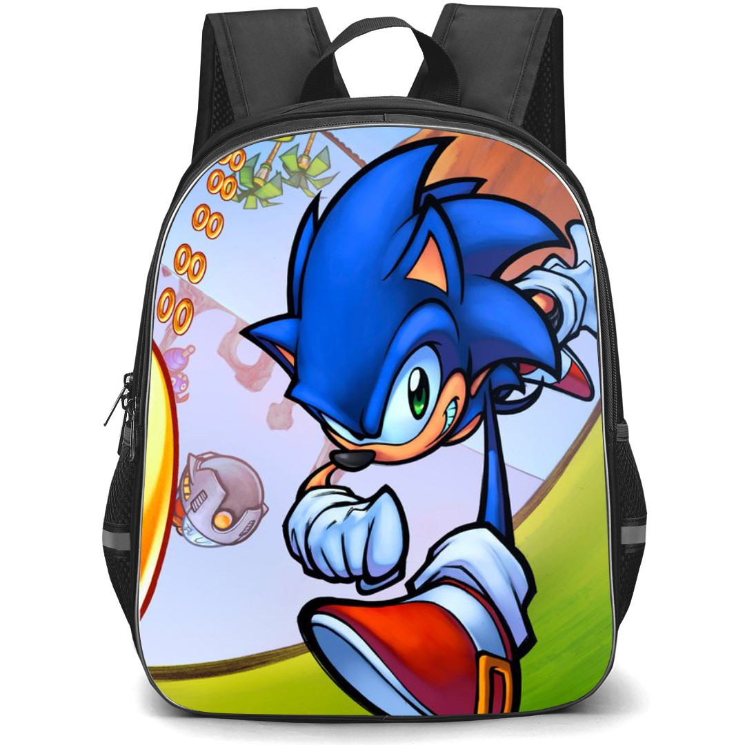 Sonic The Hedgehog School Backpack StudentPack - Sonic The Hedgehog Comic Art Upside Down