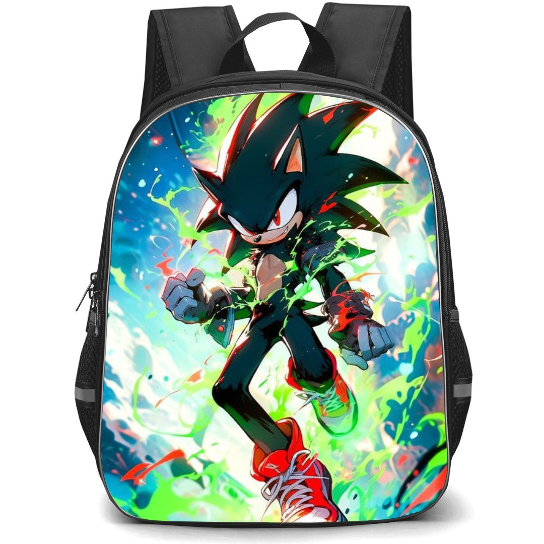 Sonic The Hedgehog Shadow The Hedgehog School Backpack StudentPack - Shadow The Hedgehog Anime Style Art