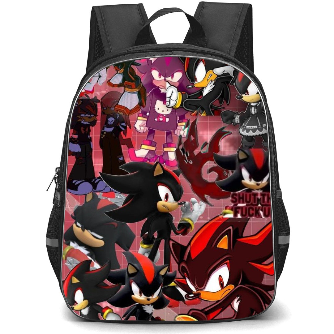Sonic The Hedgehog Shadow The Hedgehog School Backpack StudentPack - Shadow The Hedgehog Collage