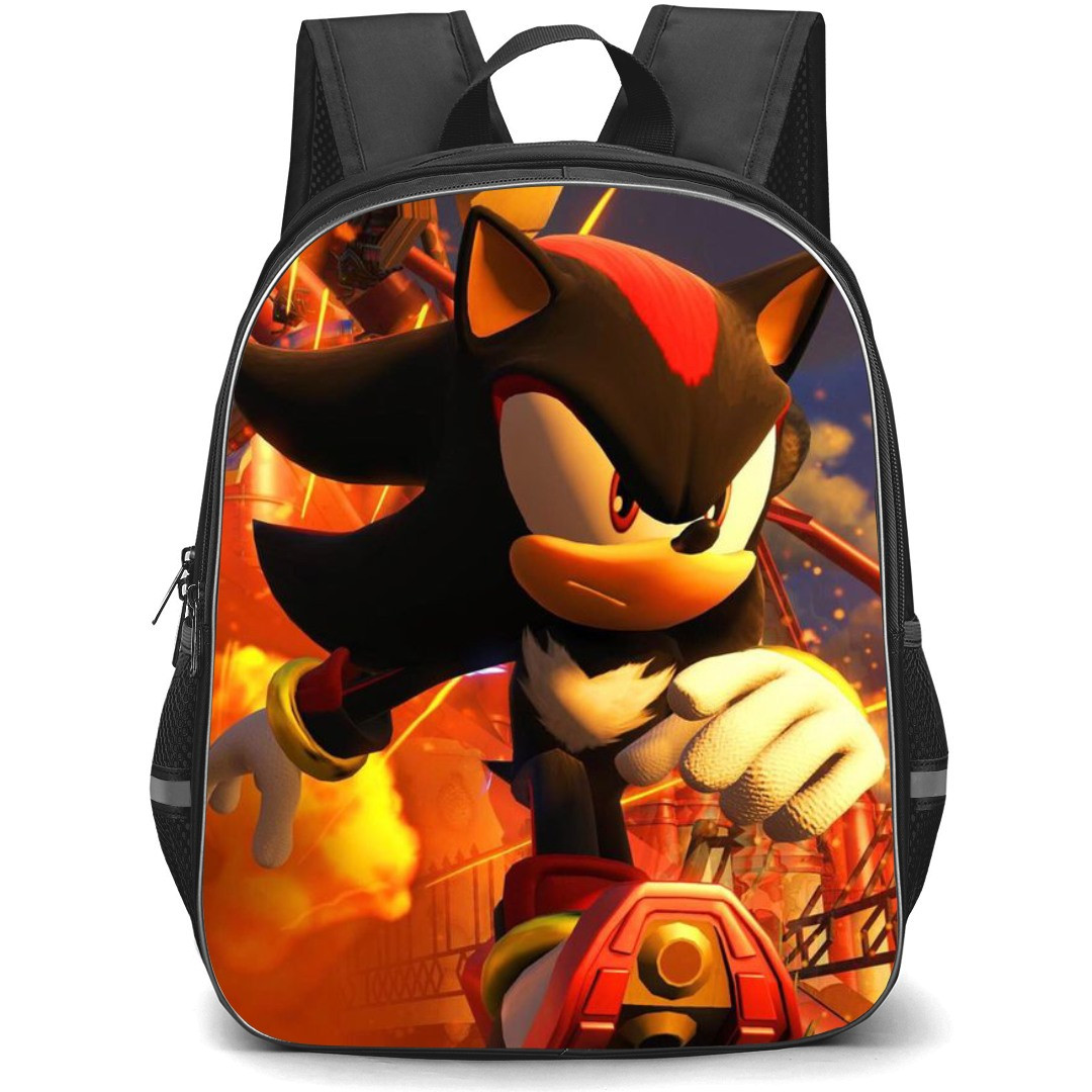 Sonic The Hedgehog Shadow The Hedgehog School Backpack StudentPack - Shadow The Hedgehog Running Illustration