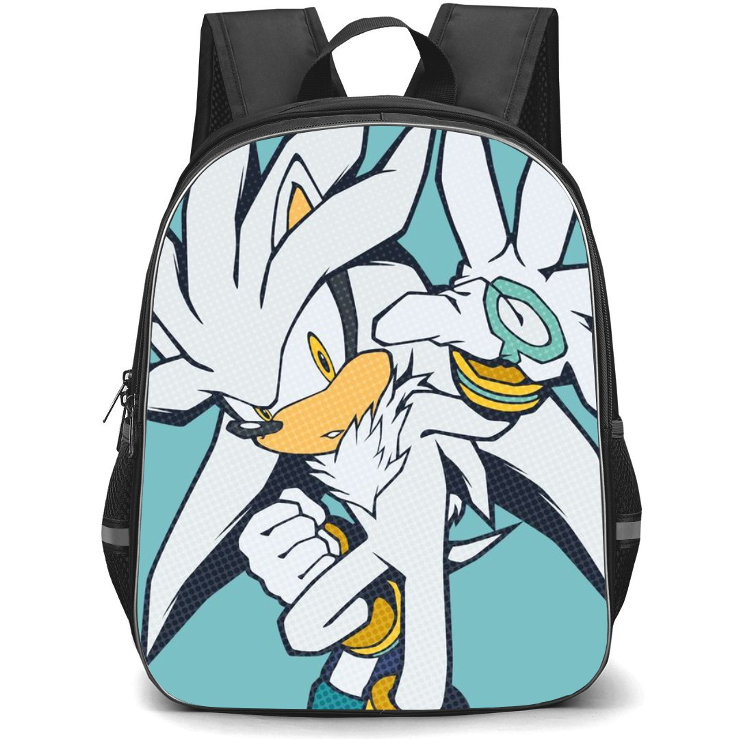 Sonic The Hedgehog Silver The Hedgehog School Backpack StudentPack - Silver The Hedgehog Character Art