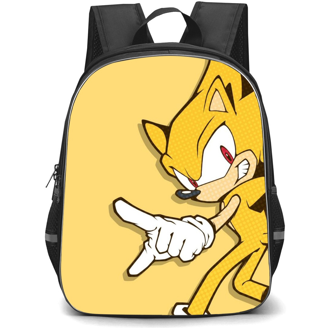 Sonic The Hedgehog Super Sonic School Backpack StudentPack - Super Sonic Character Art