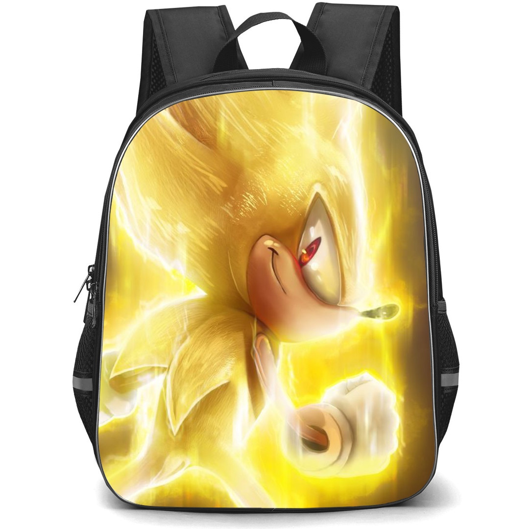 Sonic The Hedgehog Super Sonic School Backpack StudentPack - Super Sonic Side Portrait