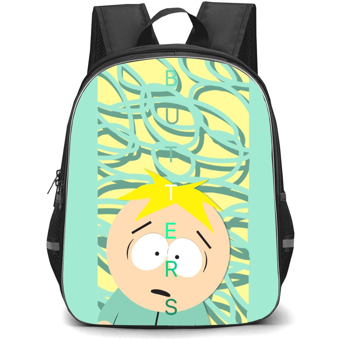 South Park Butters Stotch School Backpack StudentPack - Butters Stotch Portrait Yellow Background
