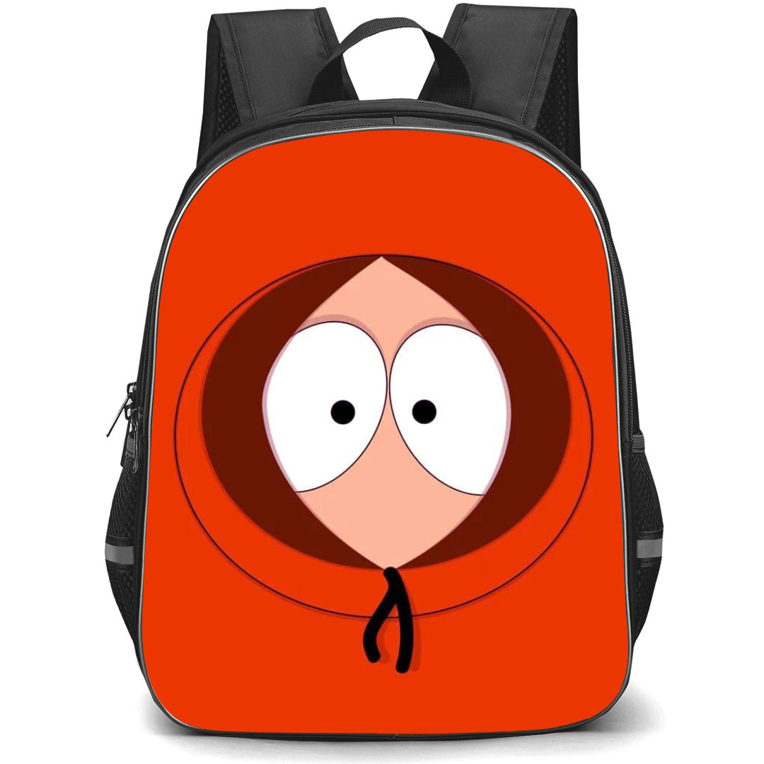 South Park Kenny McCormick School Backpack StudentPack - Kenny McCormick Face Red Background