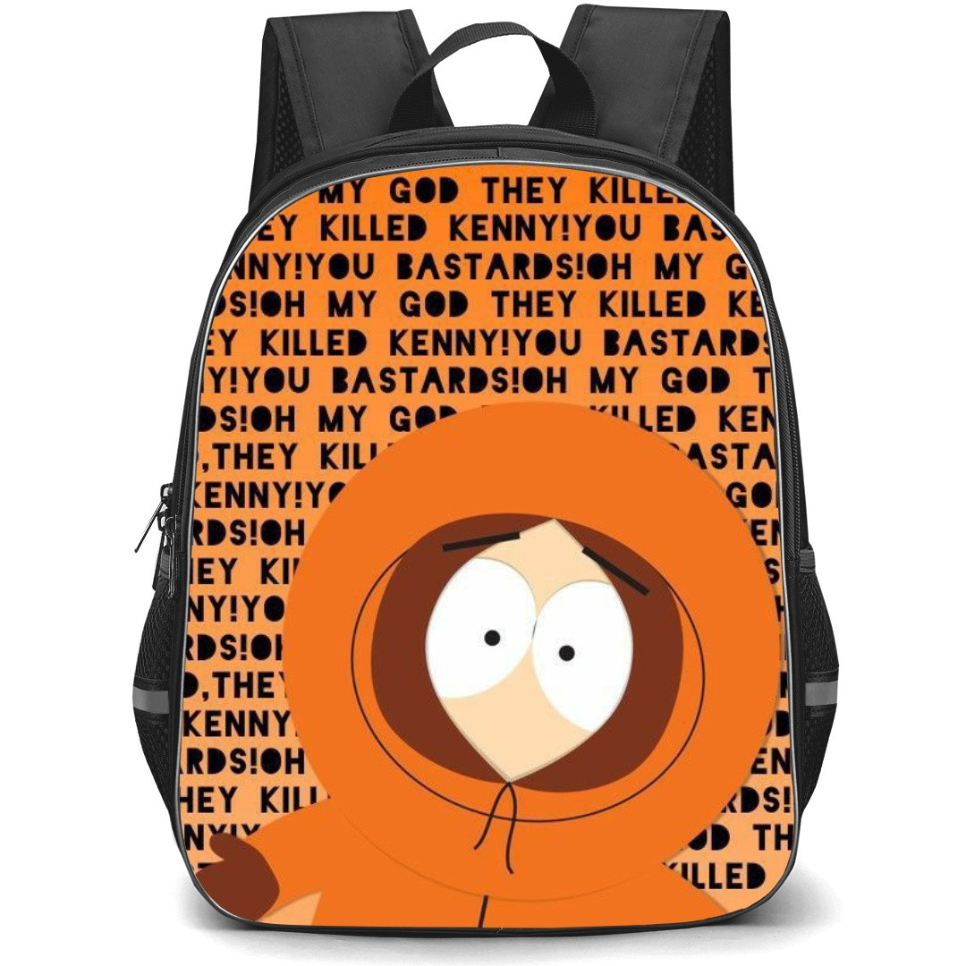 South Park Kenny McCormick School Backpack StudentPack - Kenny McCormick Word Art Background