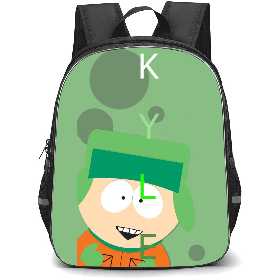 South Park Kyle Broflovski School Backpack StudentPack - Kyle Broflovski Portrait Green Circle Background