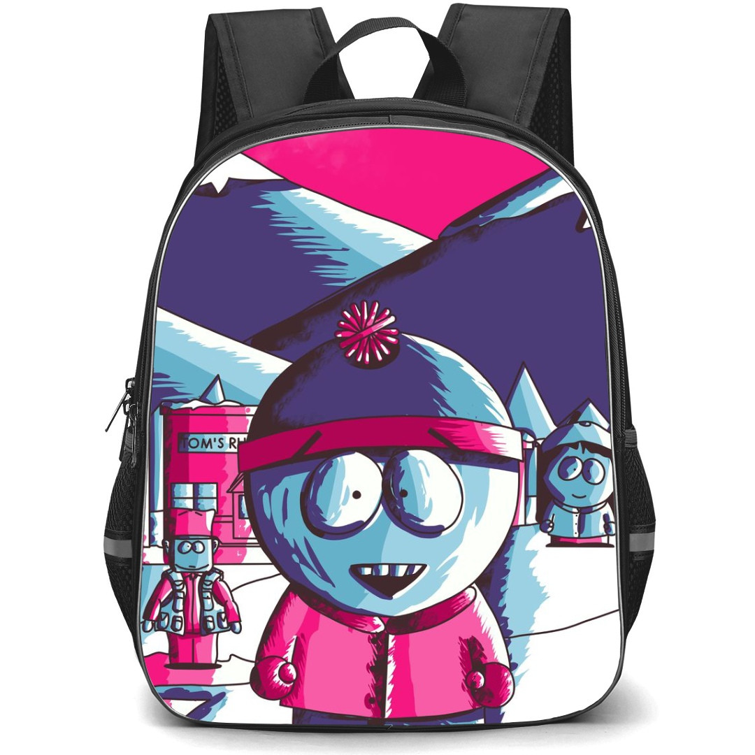 South Park Stan Marsh School Backpack StudentPack - Stan Marsh Grayscale Pink Color Splash Art