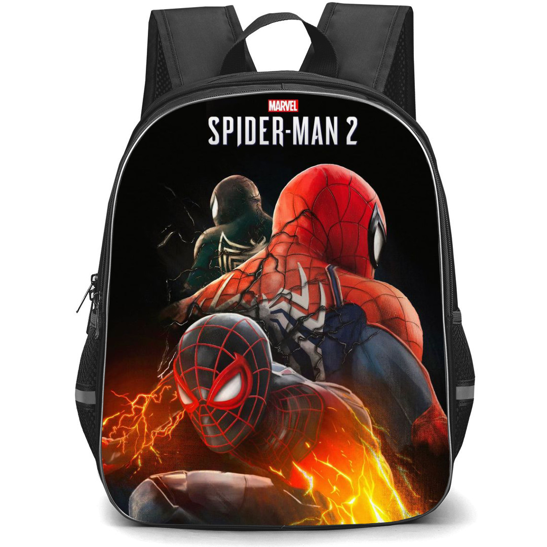 Spider man 2 Backpack StudentPack - Miles And Peter Poster