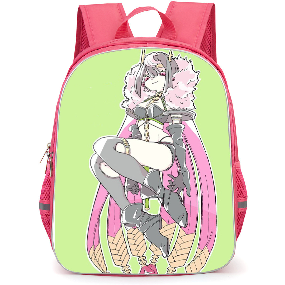 So I Am A Spider So What Ariel Backpack StudentPack - Ariel Anime Drawing On Green Background