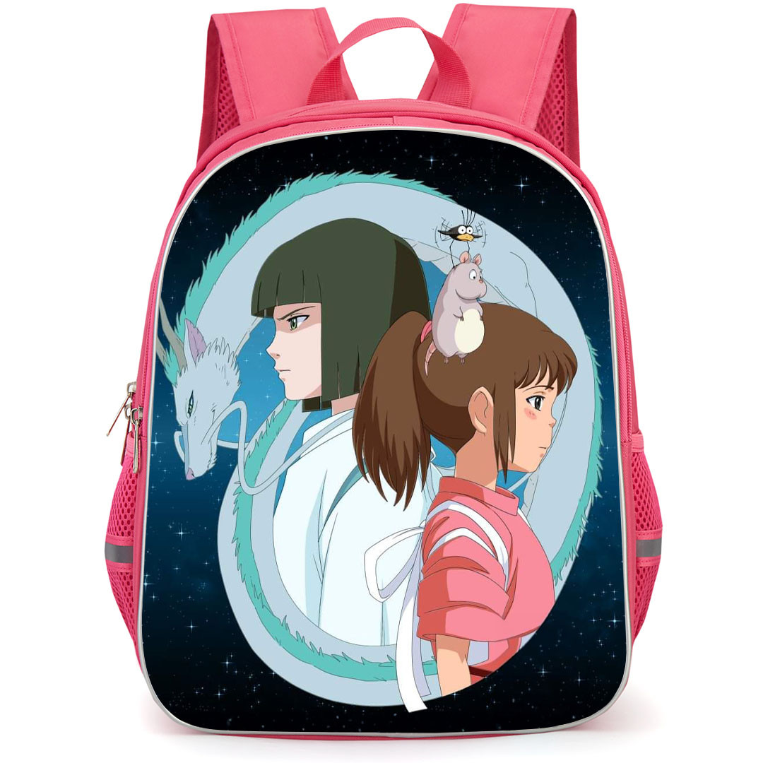 Spirited Away Backpack StudentPack - Spirited Away Chihiro and Haku Anime Art Poster