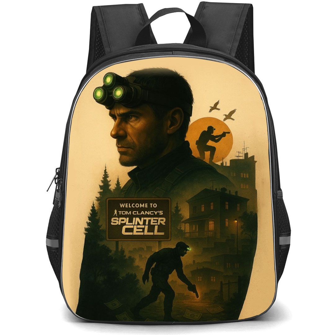 Tom Clancys Splinter Cell Backpack School Bag StudentPack - Tom Clancys Splinter Cell Splinter Cell Silhouette Art Poster