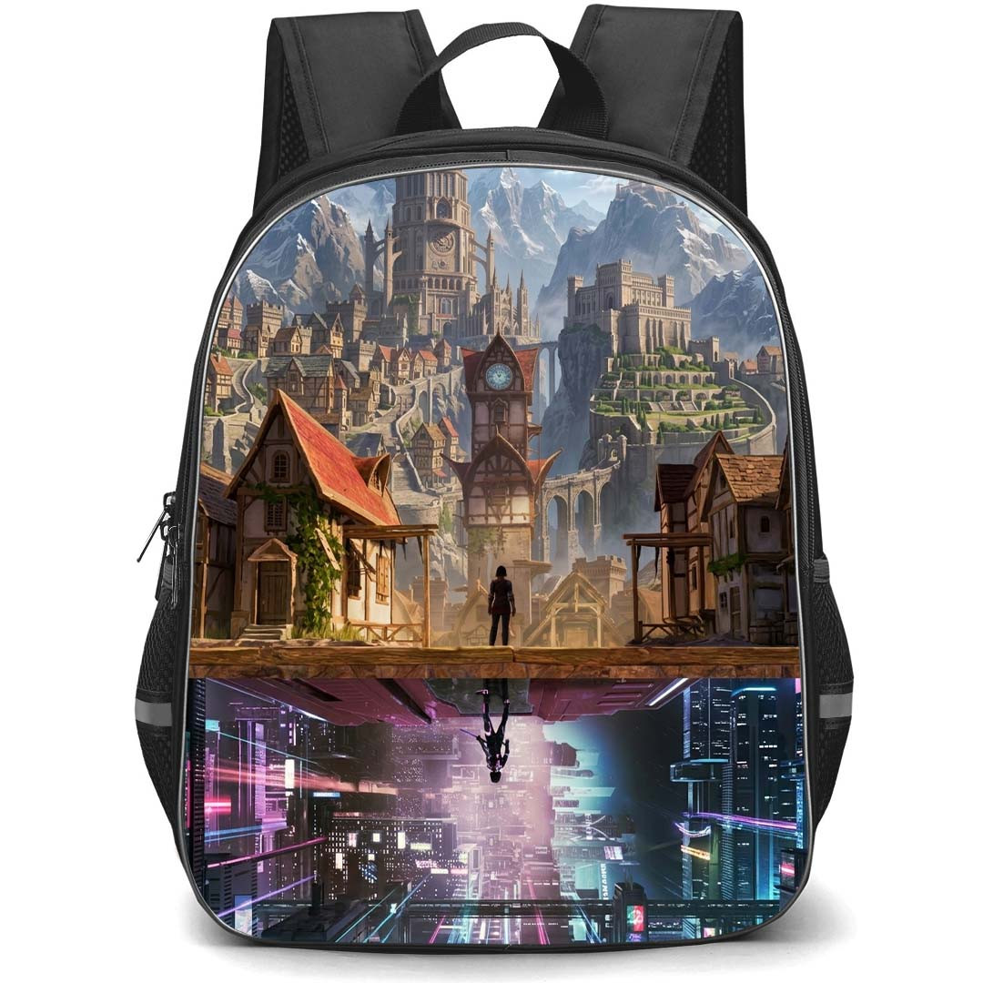 Split Fiction Backpack School Bag StudentPack - Split Fiction Split Fiction Split Upside Down Poster