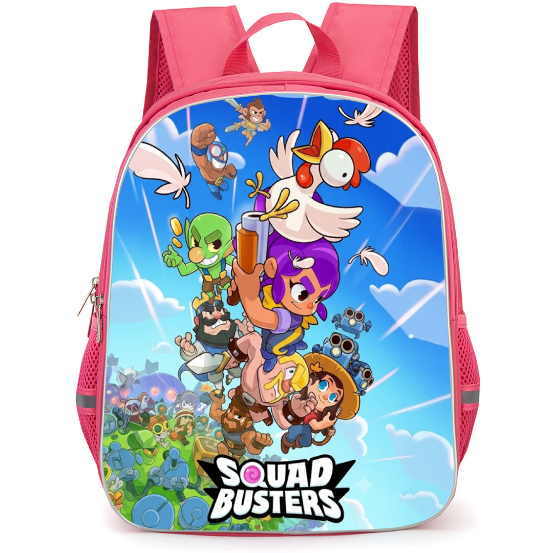 Squad Busters Backpack School Bag StudentPack - Squad Busters Characters Flying Game Poster