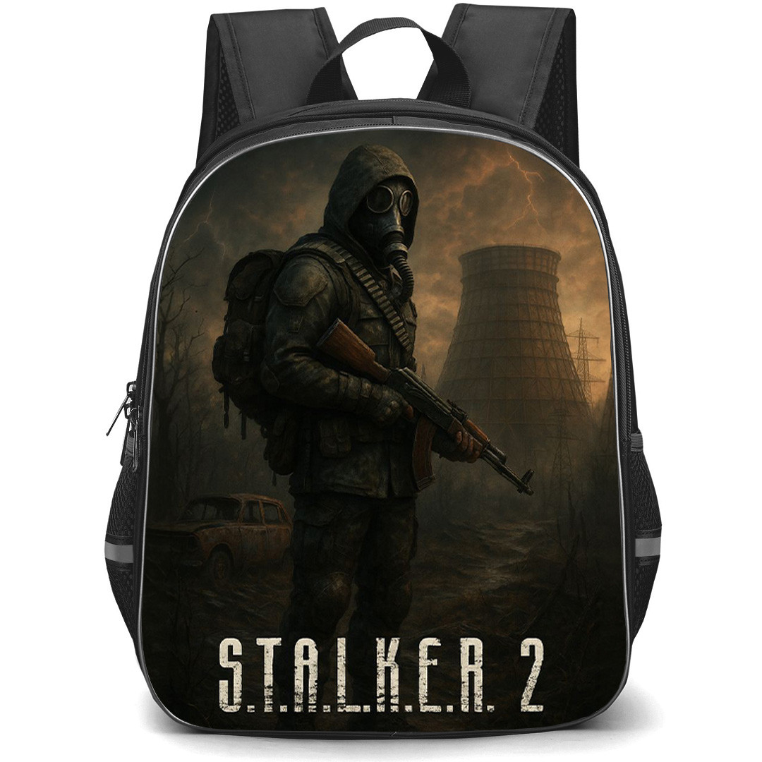 S.T.A.L.K.E.R. Backpack School Bag StudentPack - S.T.A.L.K.E.R. 2 Gas Mask Soldier Nuclear Power Plant Dark Apocalypse Poster