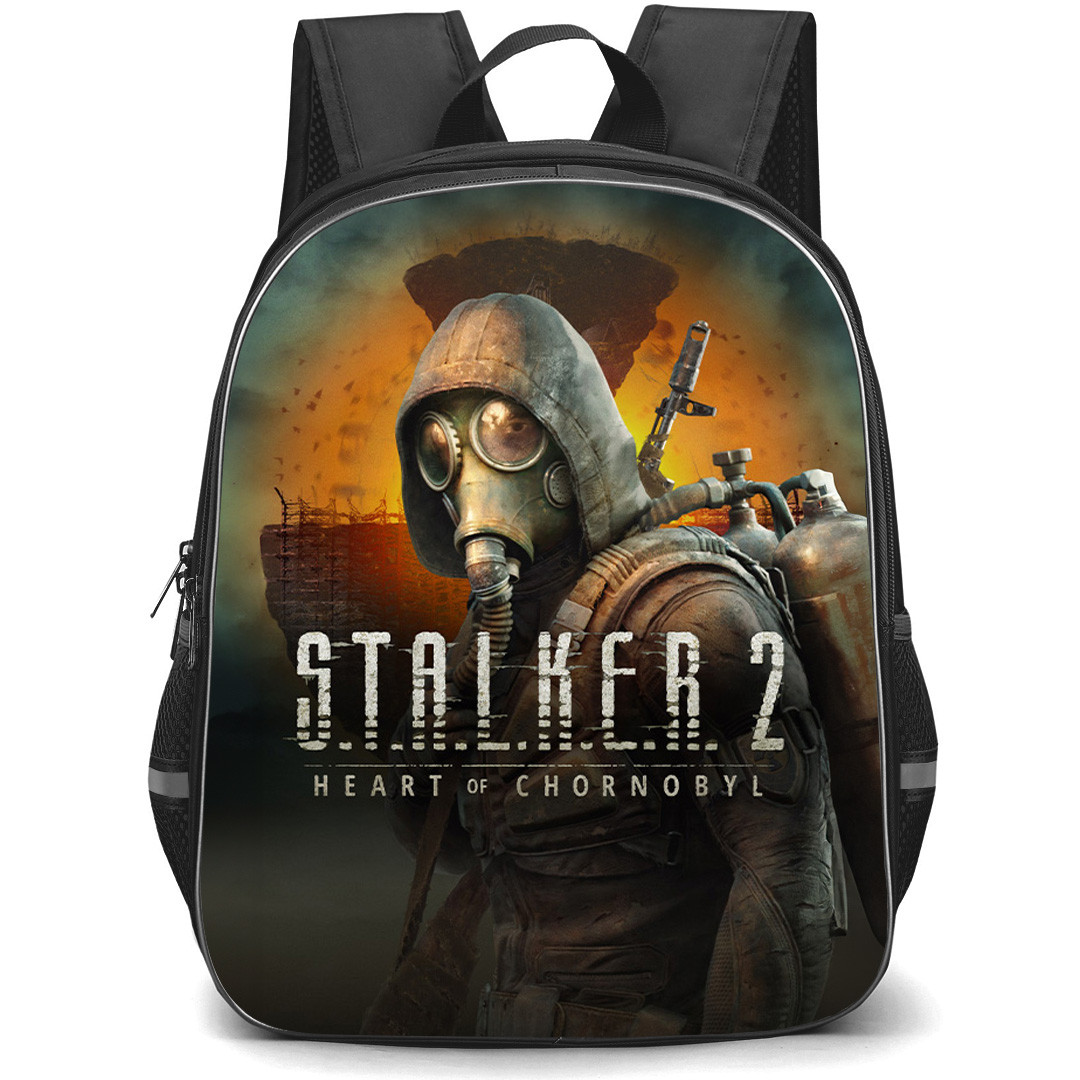 S.T.A.L.K.E.R. Backpack School Bag StudentPack - S.T.A.L.K.E.R. 2 Heart of Chornobyl Gas Mask Apocalypse Game Cover Poster