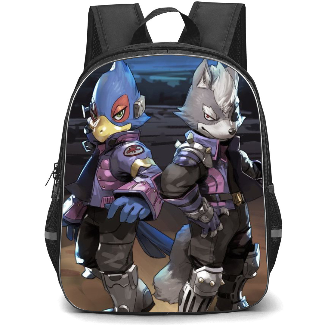 Star Fox Backpack StudentPack - Falco And Wolf O Donnell Fierce Portrait Poster