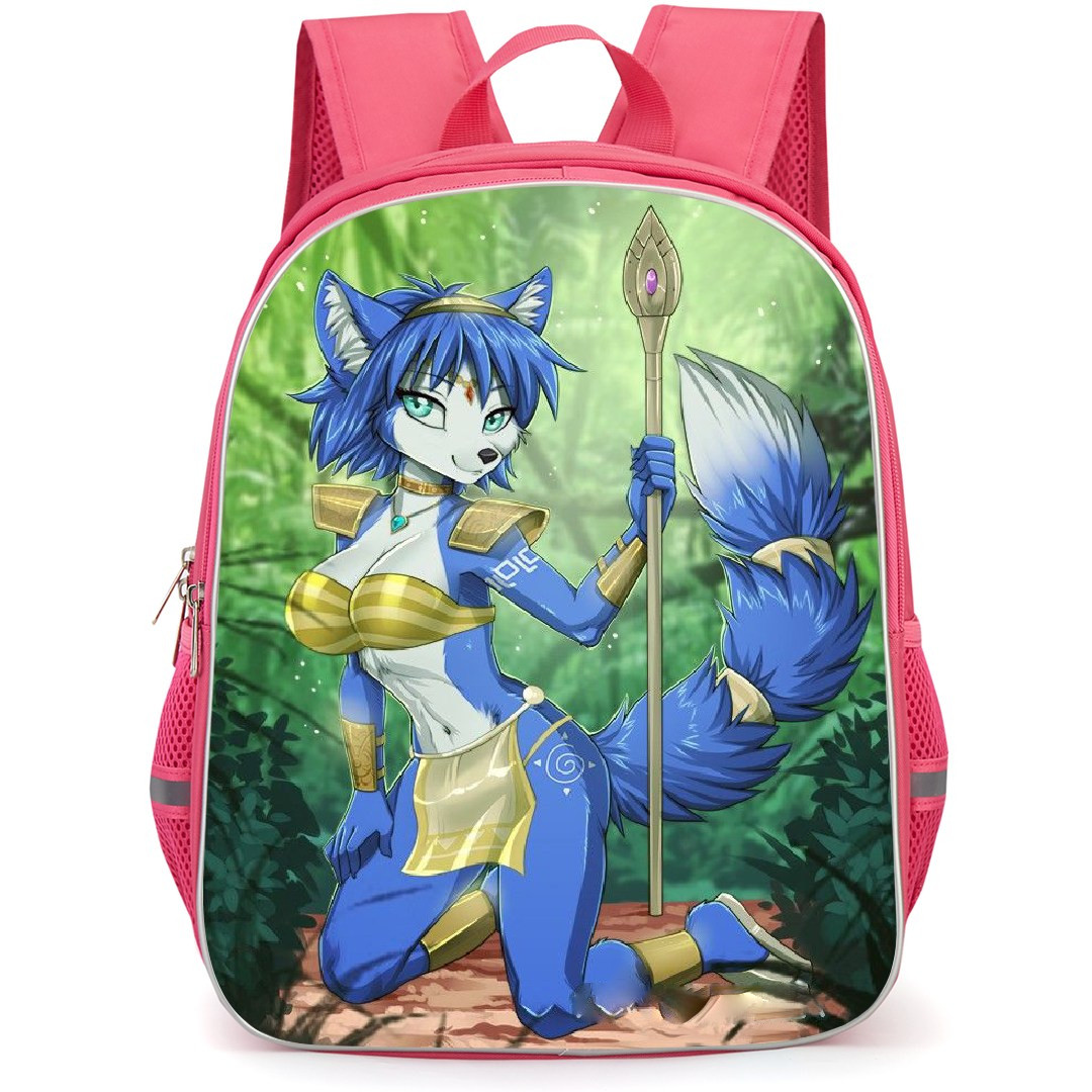 Star Fox Krystal Backpack StudentPack - Krystal Holding Staff In Forest