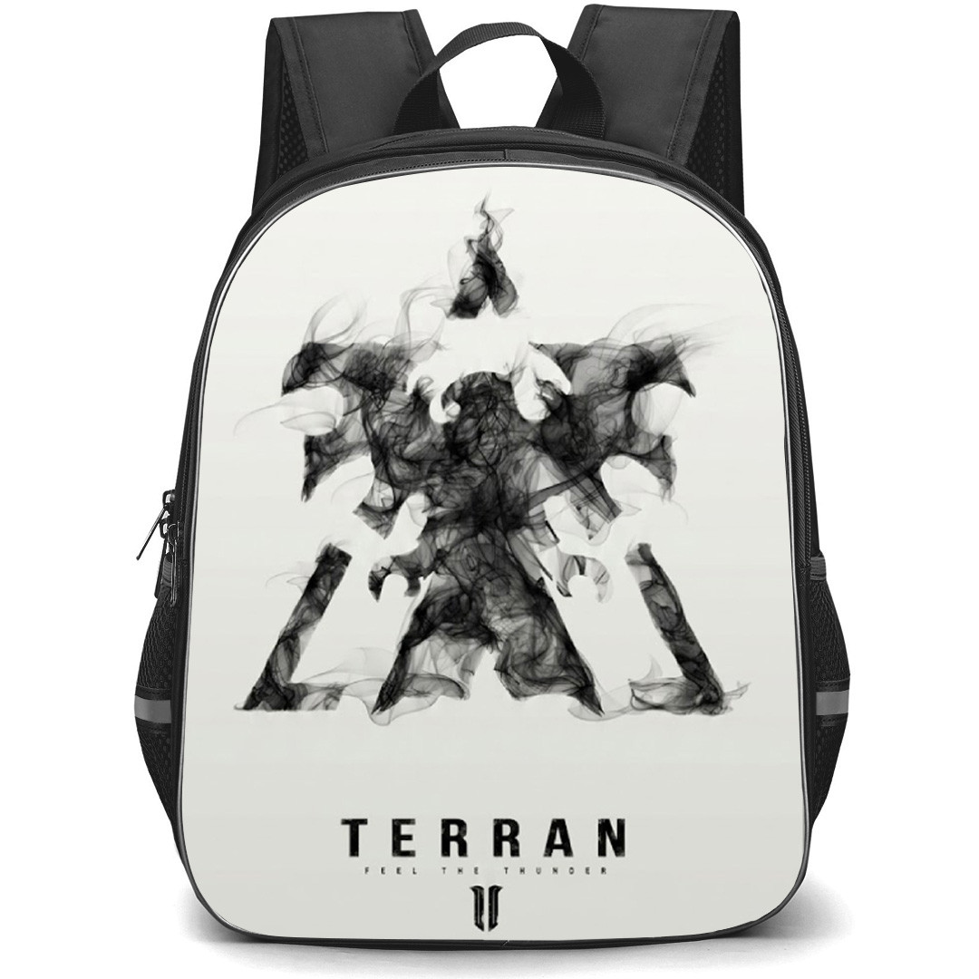 Starcraft Backpack School Bag StudentPack - Starcraft Terran Silhouette Logo Art