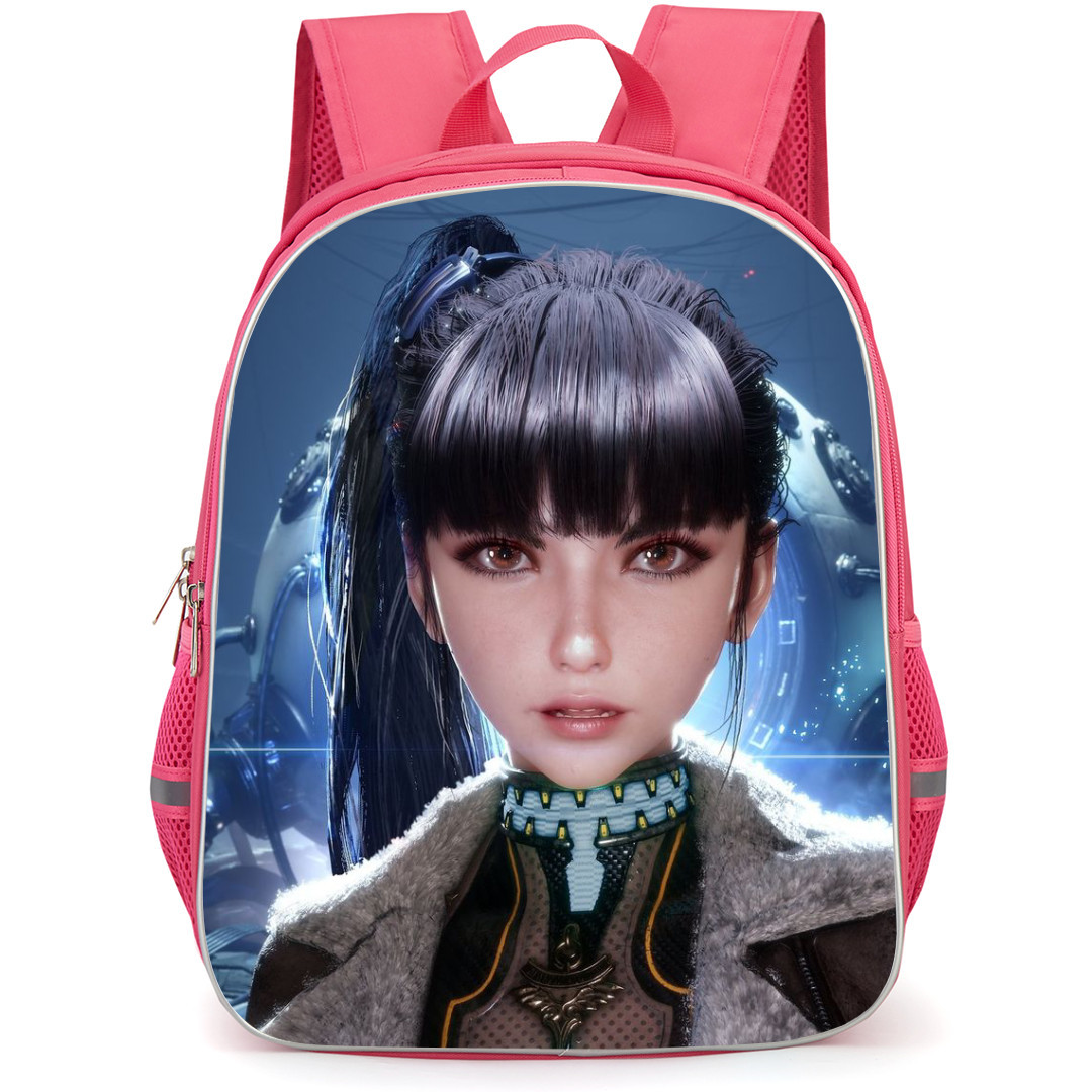Stellar Blade Eve Backpack StudentPack - Eve 3D Portrait On Blue Background
