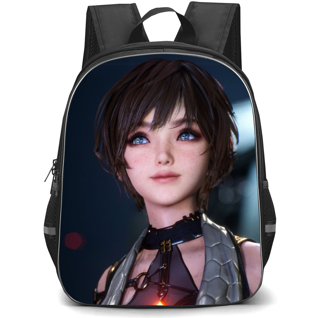 Stellar Blade Lily Artemis II Backpack StudentPack - Lily Artemis II Smily Portrait On Dark Background