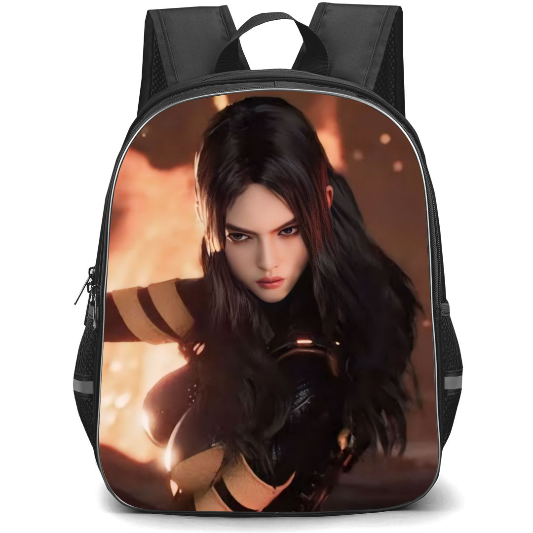 Stellar Blade Tachy Backpack StudentPack - Tachy Angry Face Portrait 3D Art Poster