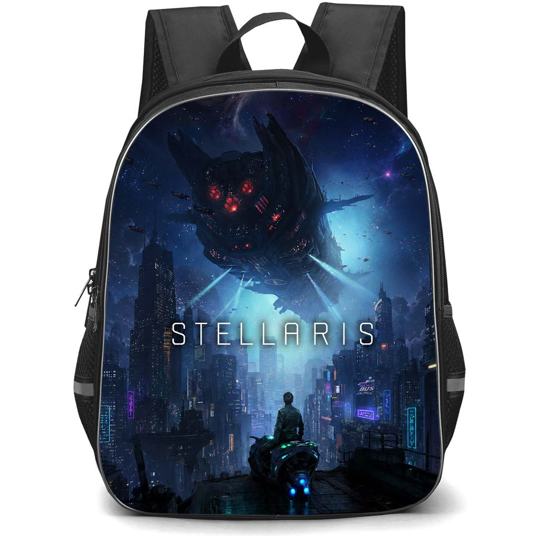 Stellaris Backpack School Bag StudentPack - Stellaris Dystopian City Game Poster