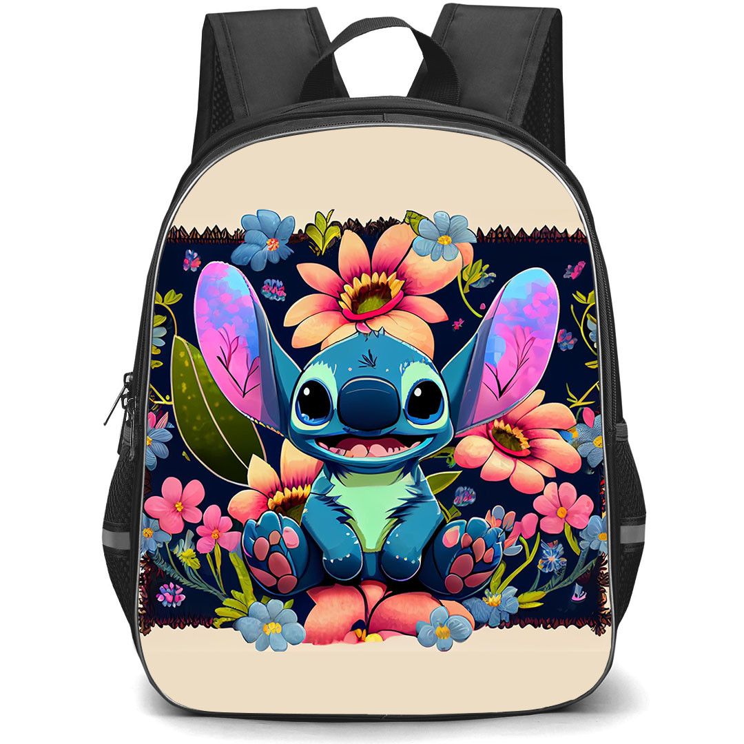 Lilo & Stitch Backpack StudentPack - Stitch Smiling Portrait Neon Art
