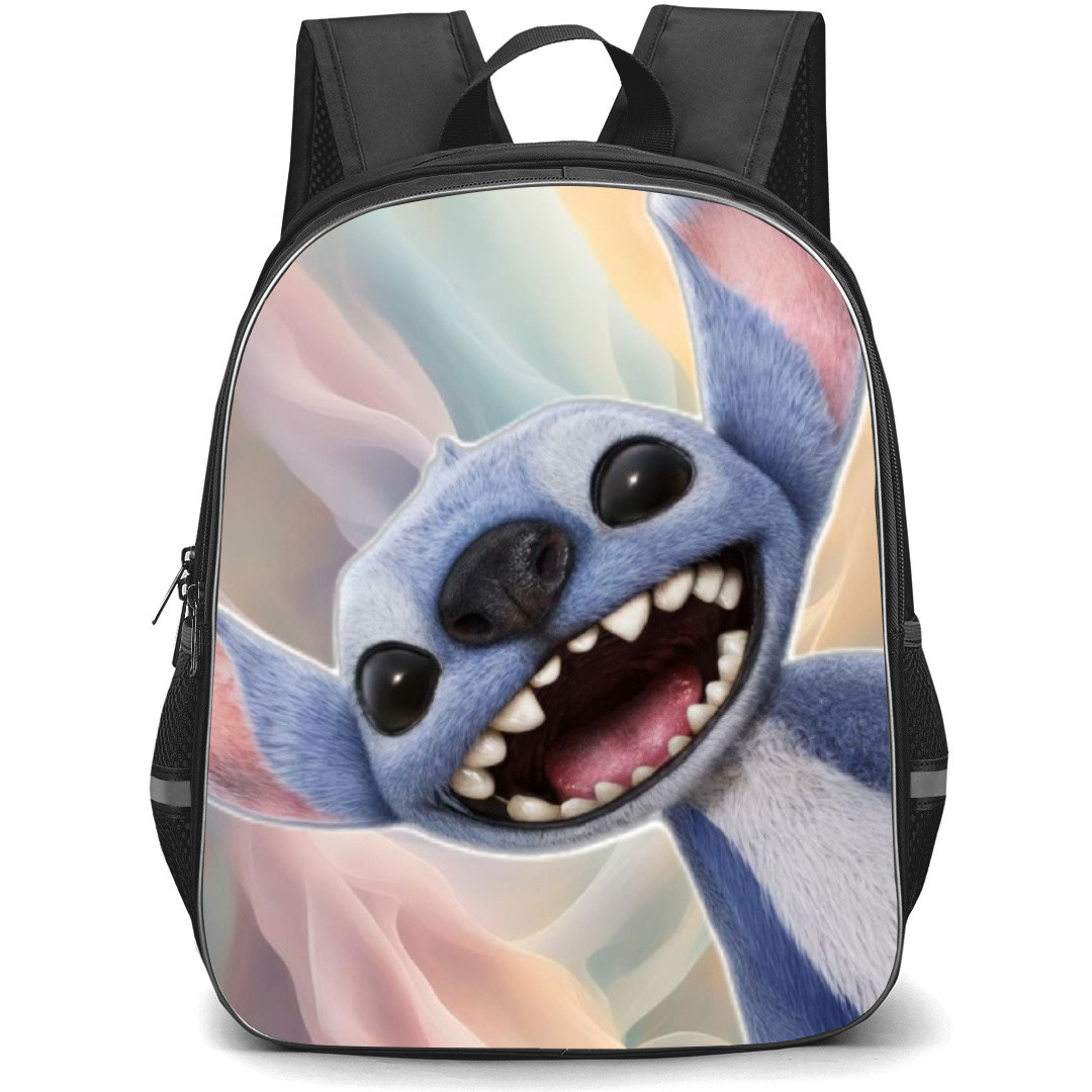 Lilo & Stitch Backpack StudentPack - Stitch Smile Rainbow Background
