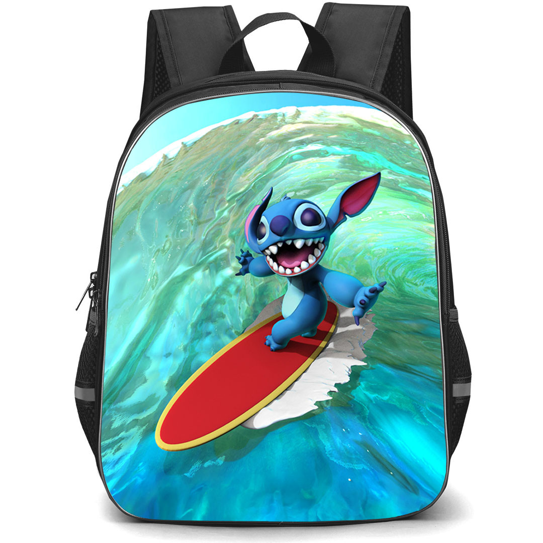 Lilo & Stitch Backpack StudentPack - Stitch Surfing 3D Art