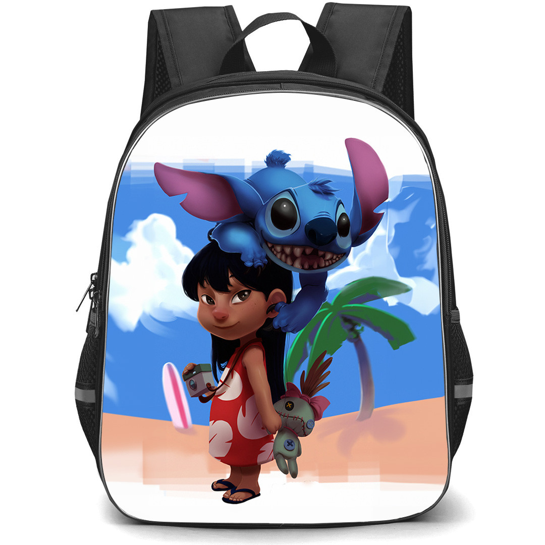 Lilo & Stitch Backpack StudentPack - Lilo With Stitch On Head 3D Art