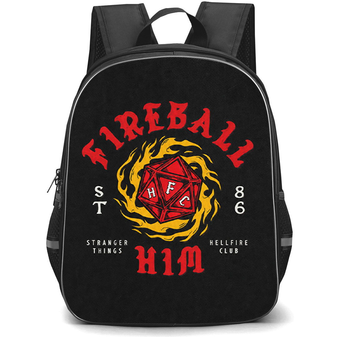 Stranger Things Backpack School Bag StudentPack - Stranger Things Fireball Him Hellfire Club Poster